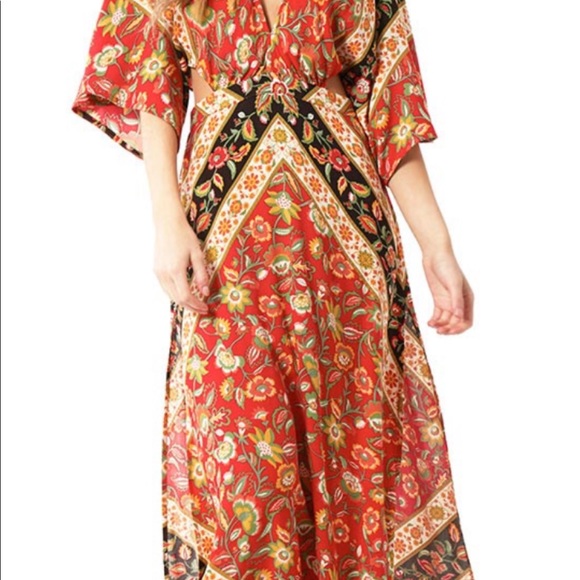 SPELL Lolita Cutout Maxi Dress in Campfire XS - Picture 8 of 14